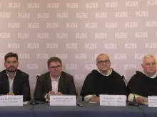 A press conference launching a report by a commision of experts on the activities of Polish Dominican priest Paweł M., Sept. 15, 2021.